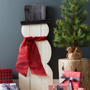 Wood Snowman, Farmhouse Christmas Porch Decor