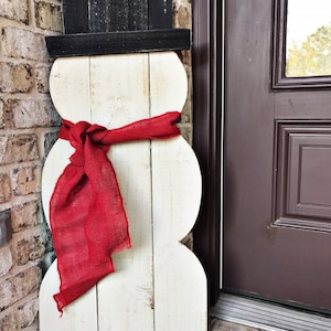 Wood Snowman, Farmhouse snowman, Holiday decor, front porch snowman, Christmas gift, winter, snowman, wood, Outdoor Christmas decoration