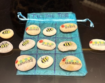Tic Tac Toe personalized rocks