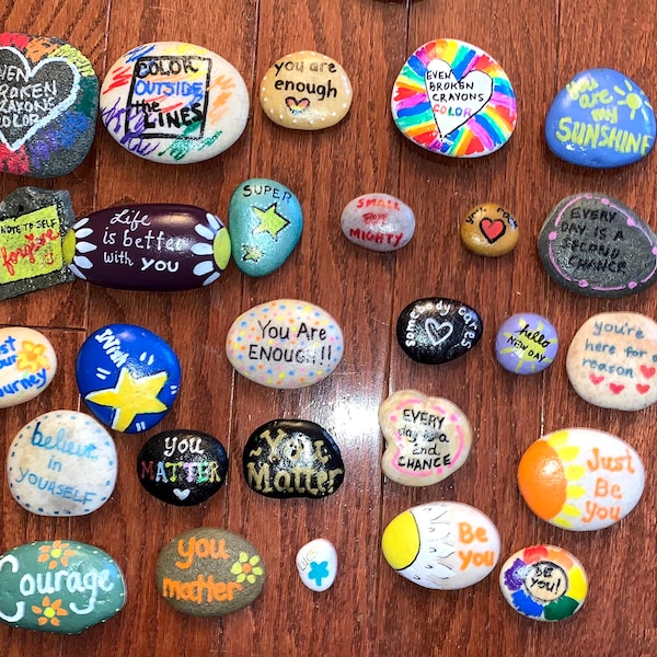 Atlantic Ocean, hand-picked, hand-painted gratitude rocks. A reminder of all we have. Can be personalized for any interest or occasion.