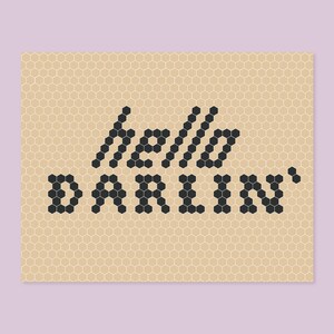 Hello Darlin' DIGITAL DOWNLOAD Art Print, Modern Western Wall Art ...