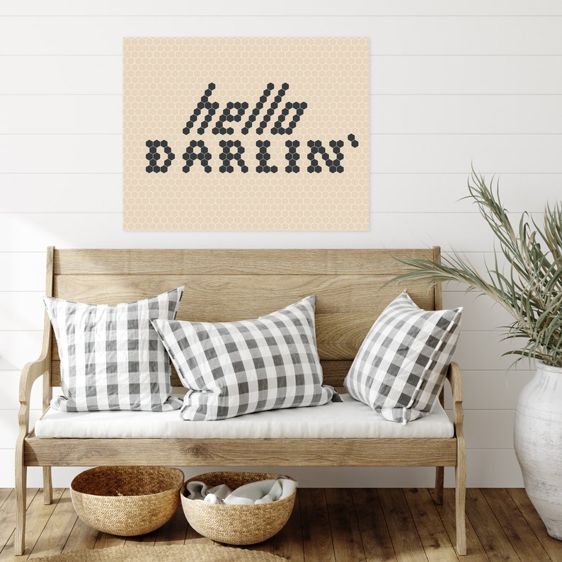 Hello Darlin' DIGITAL DOWNLOAD Art Print Modern Western - Etsy