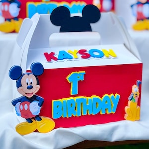 Mickey Mouse Theme Custom Favor Boxes