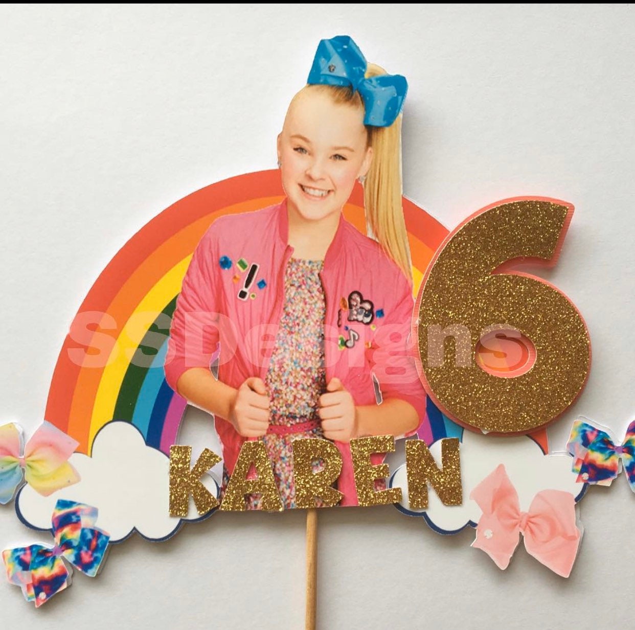 Jojo cake topper jojo siwa jojo siwa party Etsy
