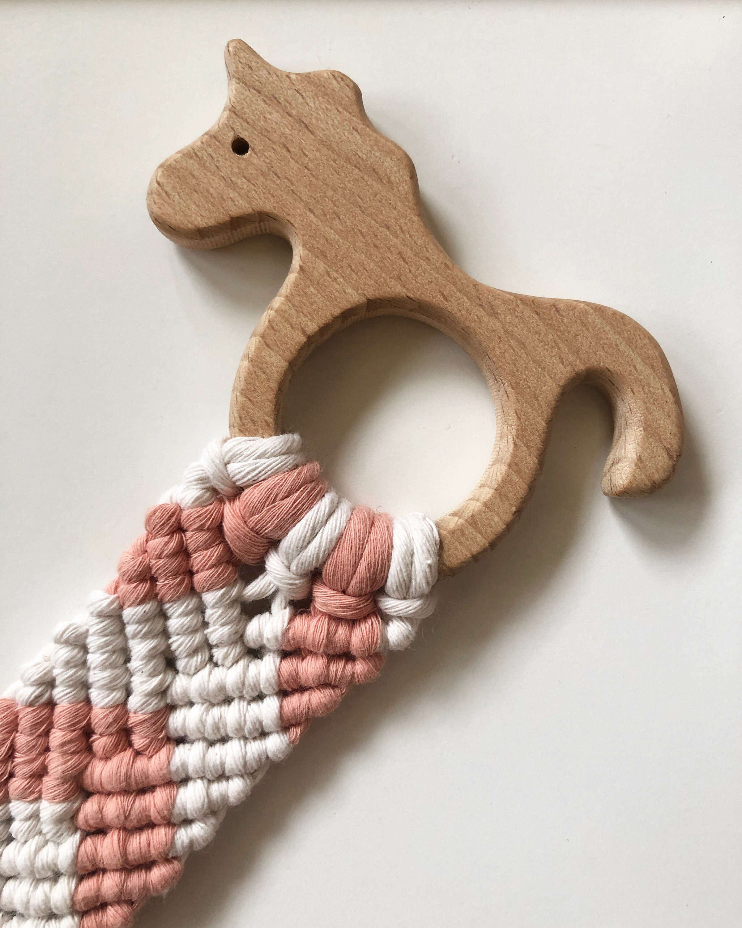 Macrame Teether / Baby Teether / Natural Baby Toy Etsy