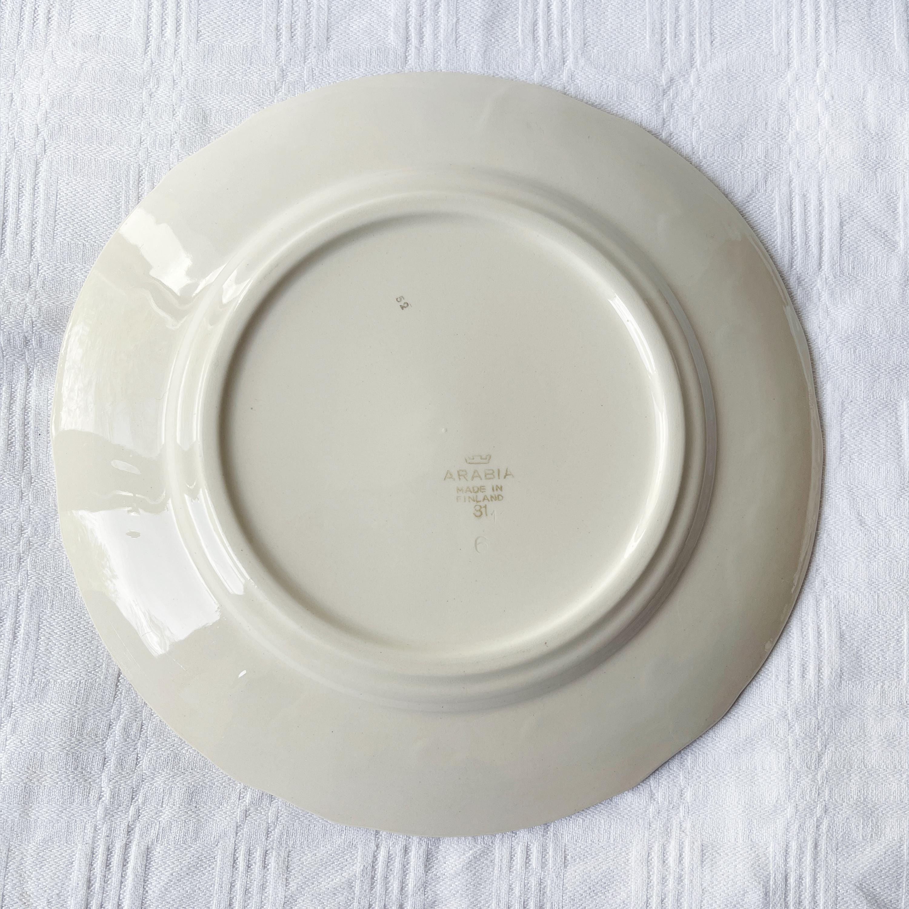 Vintage Arabia Plate Finland 1949–1964 – Faience Earthenware