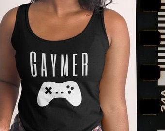 Gaymer Tank Top: Funny Gay Pride Video Game Shirt