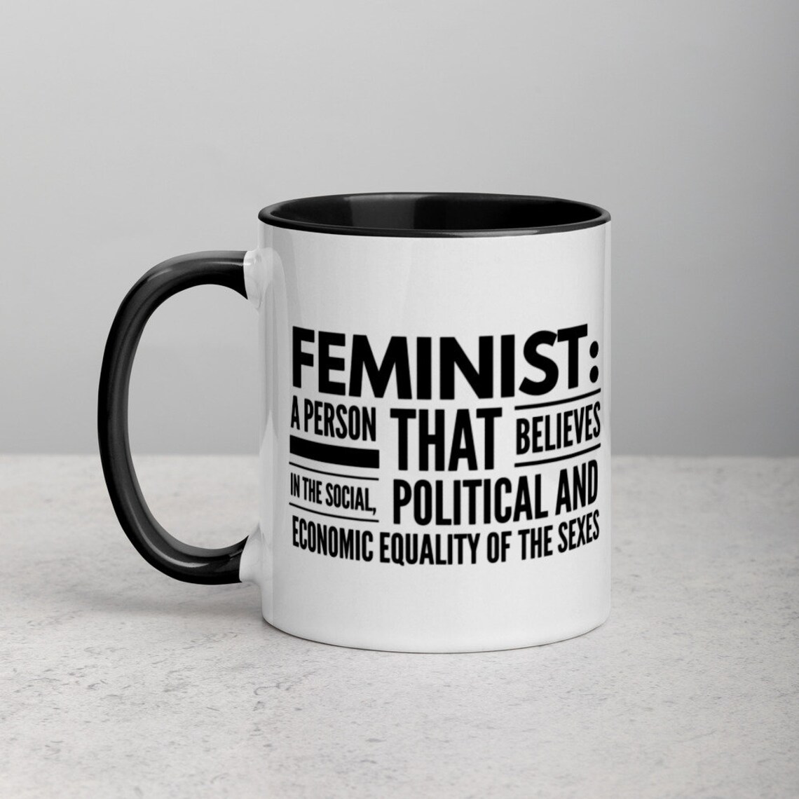Feminist Mug With Color Inside Feminist Mug Feminist Gift Etsy UK