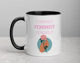 Feminist Mug with Color Inside: Feminist Gift