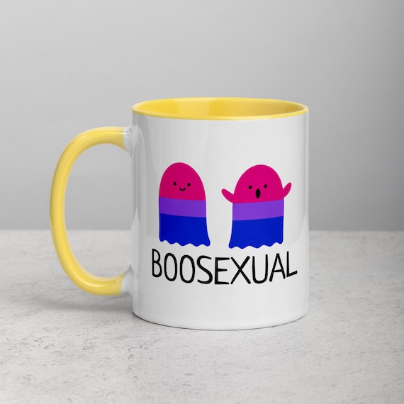 Boosexual, Mug with Color Inside, Bisexual Mug, Bisexual Gift, Lgbtq Pride, Ghost Mug, Gay Halloween, Funny Gay Gift, Gay Mug,Halloween Gift