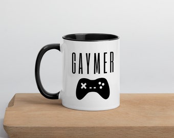 Gaymer-mok: LGBTQ-gamercadeau met kleur erin