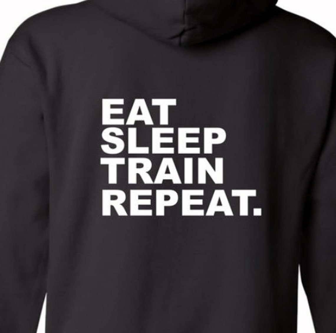Eat Sleep Train Repeat Workout Hoodie - Etsy UK