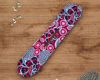 Red Retro Floral Bun Maker and Heatless Curler - 3 Sizes for All Hair Types