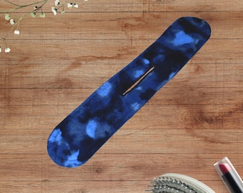 Blue Tie Dye Flannel Bun Maker - Handmade Hair Accessory for Quick Easy Bun and Heatless Curls