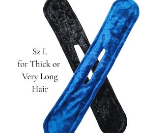 Large Velvet Bun Holder to Twist Easy Updo Hairstyle, Customizable Handmade Gift for Her, Bun Maker Tool, Heatless Curls, Ballet