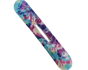 Tie Dye Flannel Hair Bun Maker: Sz L for Thick or Very Long Hair, Heatless Curls Tool & Accessory