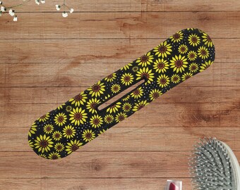 Sunflower Black Floral Bun Maker and Heatless Curler - 3 Sizes for All Hair Types