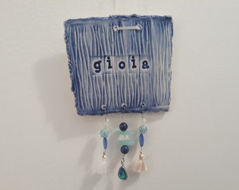 Handmade porcelain wall decor "Gioia" - FREE SHIPPING