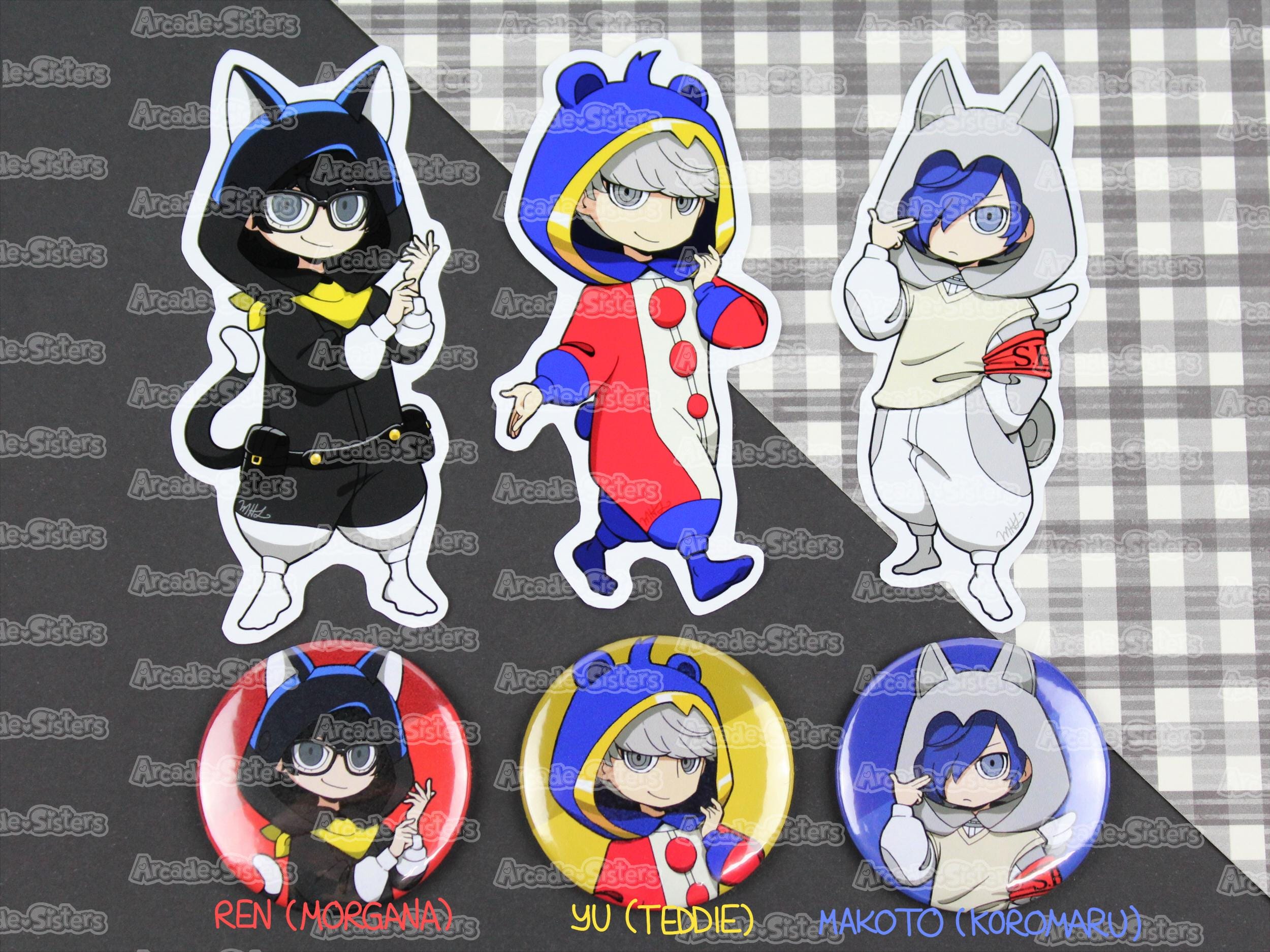 Persona Friends in Pajamas - Sticker Button Badge Pin - Etsy