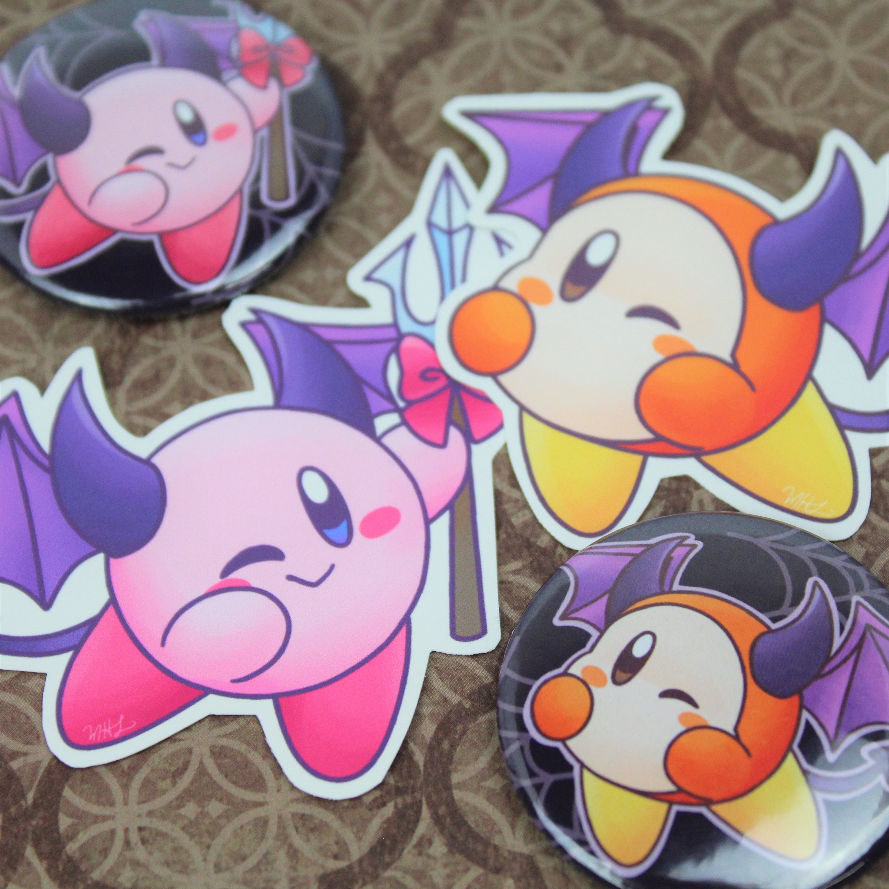 Kirby Waddle Dee Halloween Fan Art Sticker Magnet Badge - Etsy