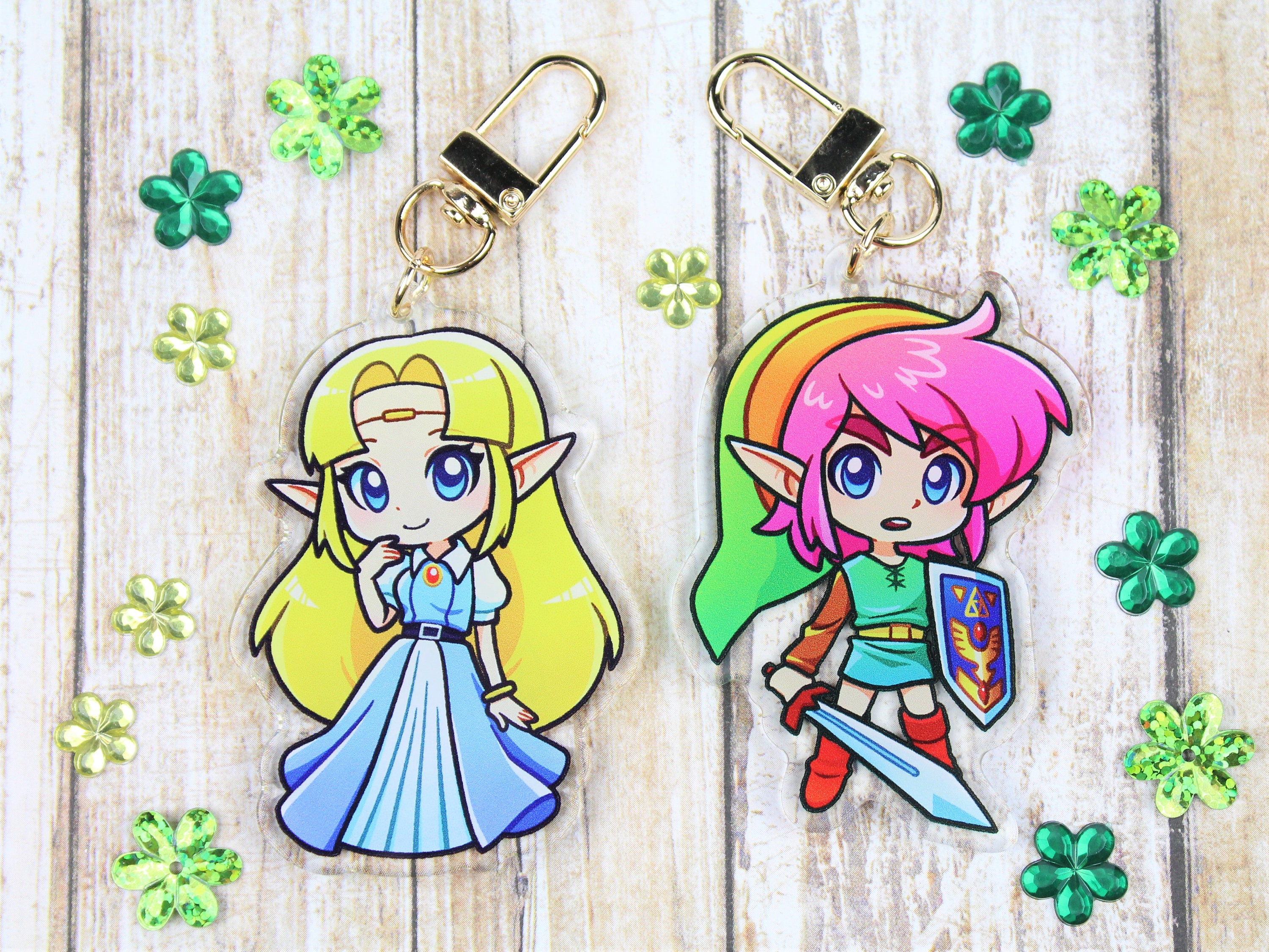 The Legend of Zelda acrylic keychain △ Retro Link Zelda Nintendo