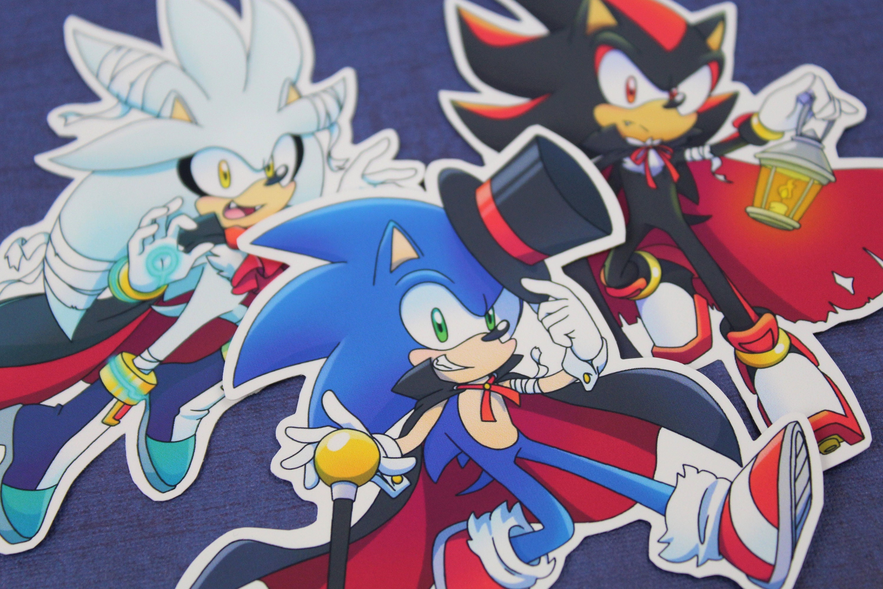 Sonic Shadow Silver the Hedgehog Halloween Fan Art 