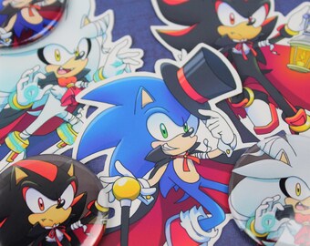 Sonic Shadow Silver the Hedgehog Halloween Fan Art 