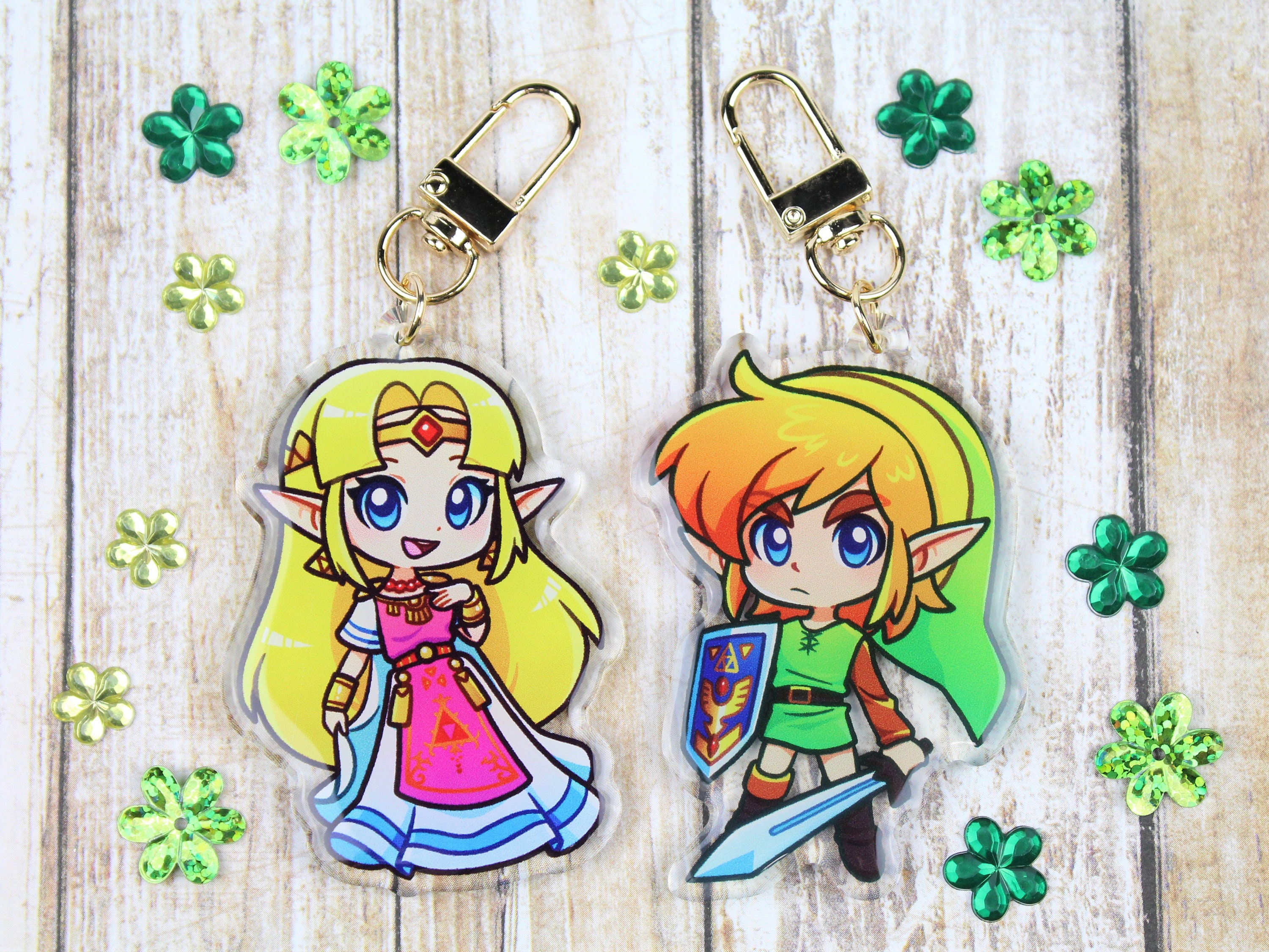 Legend Of Zelda Keychain 4 Pack - Link Backpack Tag Zipper Pulls