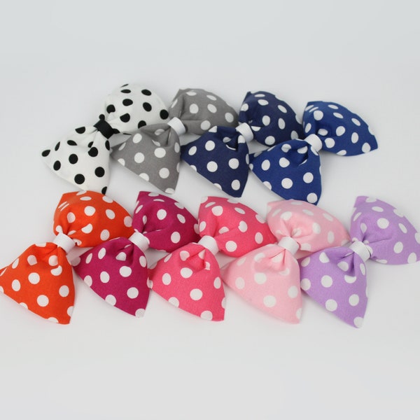 Pois - Boucle pour cheveux, Nœud / Hair Bow - Polka dots