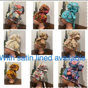 High bun scrub caps, surgical cap , ponytail cap , nurses caps Buy 3 get 1 random cap free,