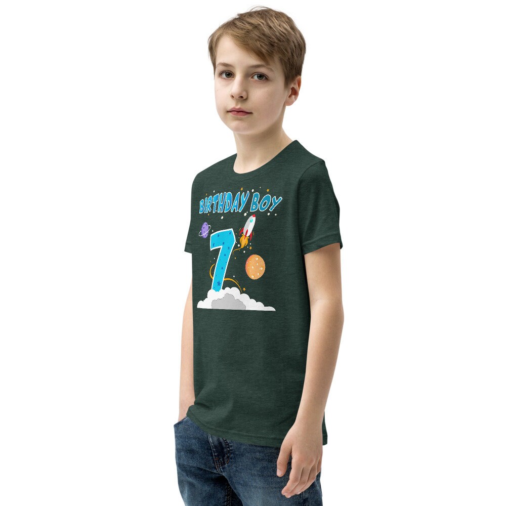 7th Birthday Shirt Birthday Boy T-shirt for Boys Astronaut - Etsy