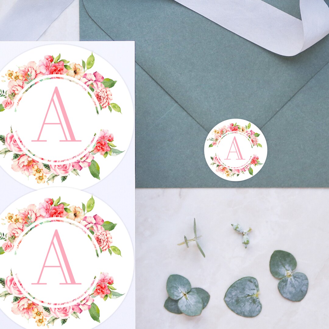 Pink Blooms Personalized Envelope Stickers/envelope Labels/envelope Seals/envelope Stickers/gift