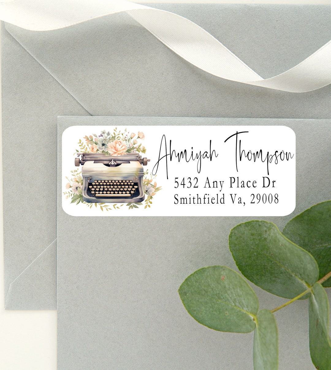 Typewriter Address Labels/custom Return Address Labels/envelope Labels ...