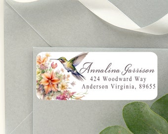 Hummingbird Address Labels/Custom Address Labels/Envelope Seals/Return Address Labels/Envelope Stickers/Return Address Stickers/Item # 590