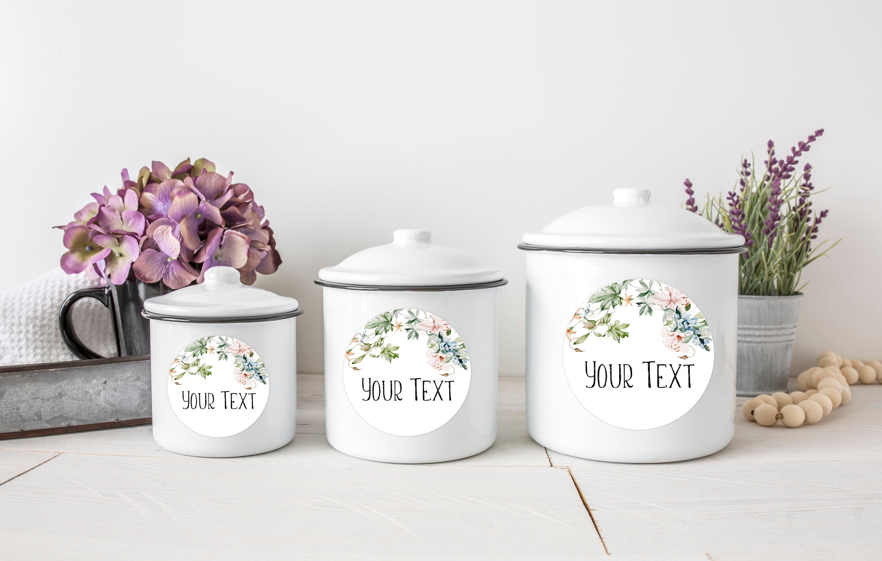 Gloss Or Matte Kitchen Canister Vinyl Label/Kitchen Canister Label