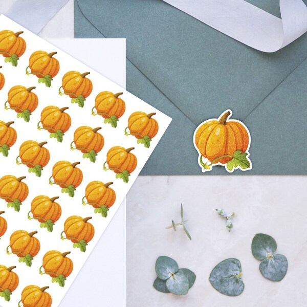 Pumpkin Envelope Stickers/Envelope Labels/Envelope Seals/Envelope Stickers/Gift Bag Stickers/Invitations/Stickers/Labels/Item # 211