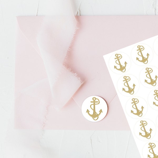 Anchor Envelope Stickers/Envelope Labels/Envelope Stickers/Gift Bag Labels/Return Address Labels/Invitations/Item # 70