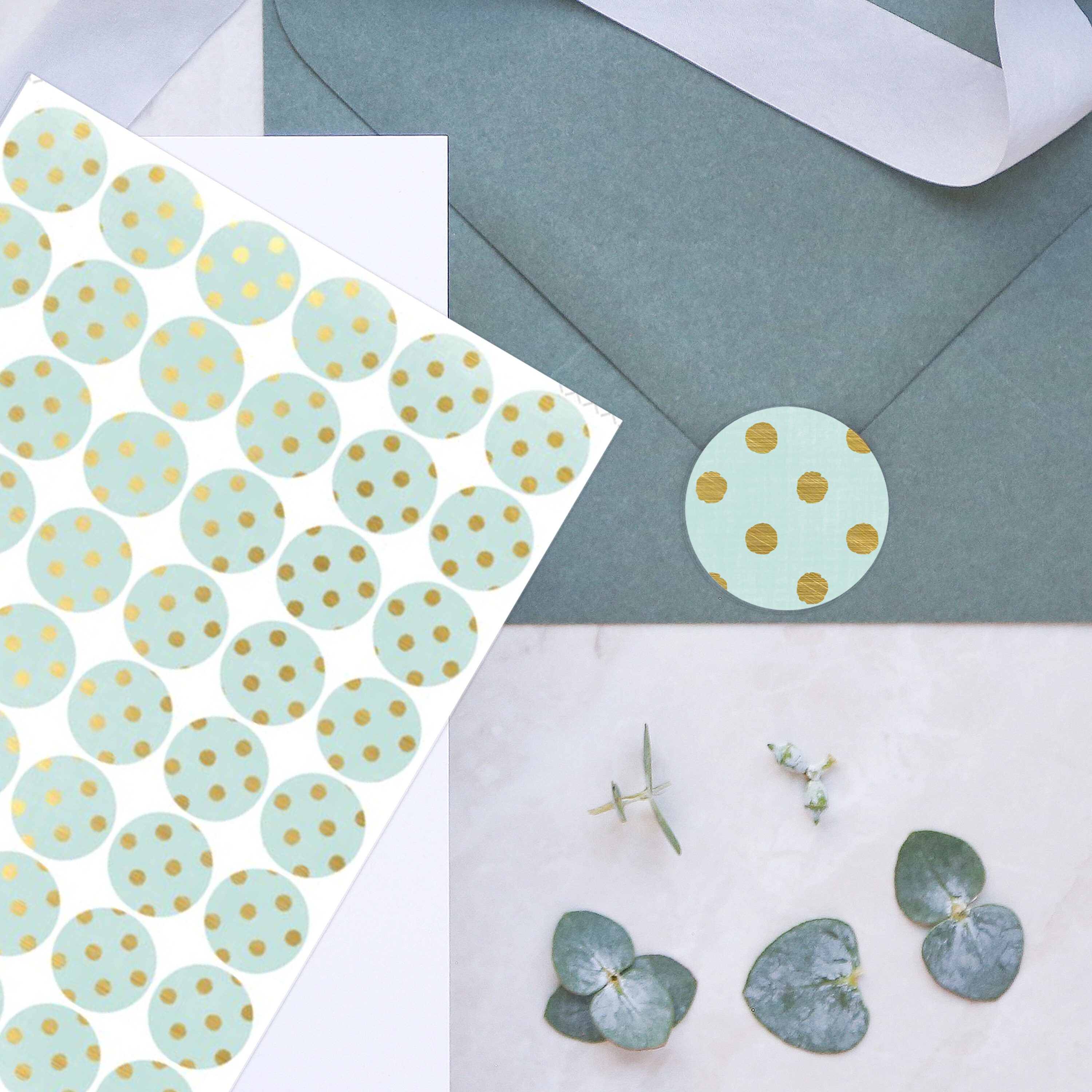 Round Gold Dot Envelope Stickers 1 Inch/envelope Labels/round Etsy