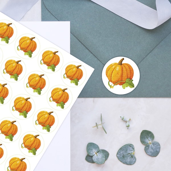 Pumpkin Envelope Stickers/Envelope Labels/Envelope Stickers/Scrapbooking/Gift Bag Labels/Mailing Labels/Item # 210