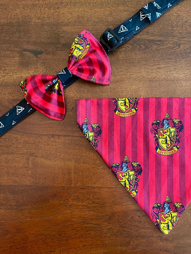 Harry Potter Dog Bandana
 Reversible Harry Potter Dog Bandana Over the Collar