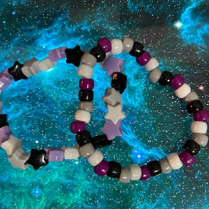 asexual pride kandi bracelet