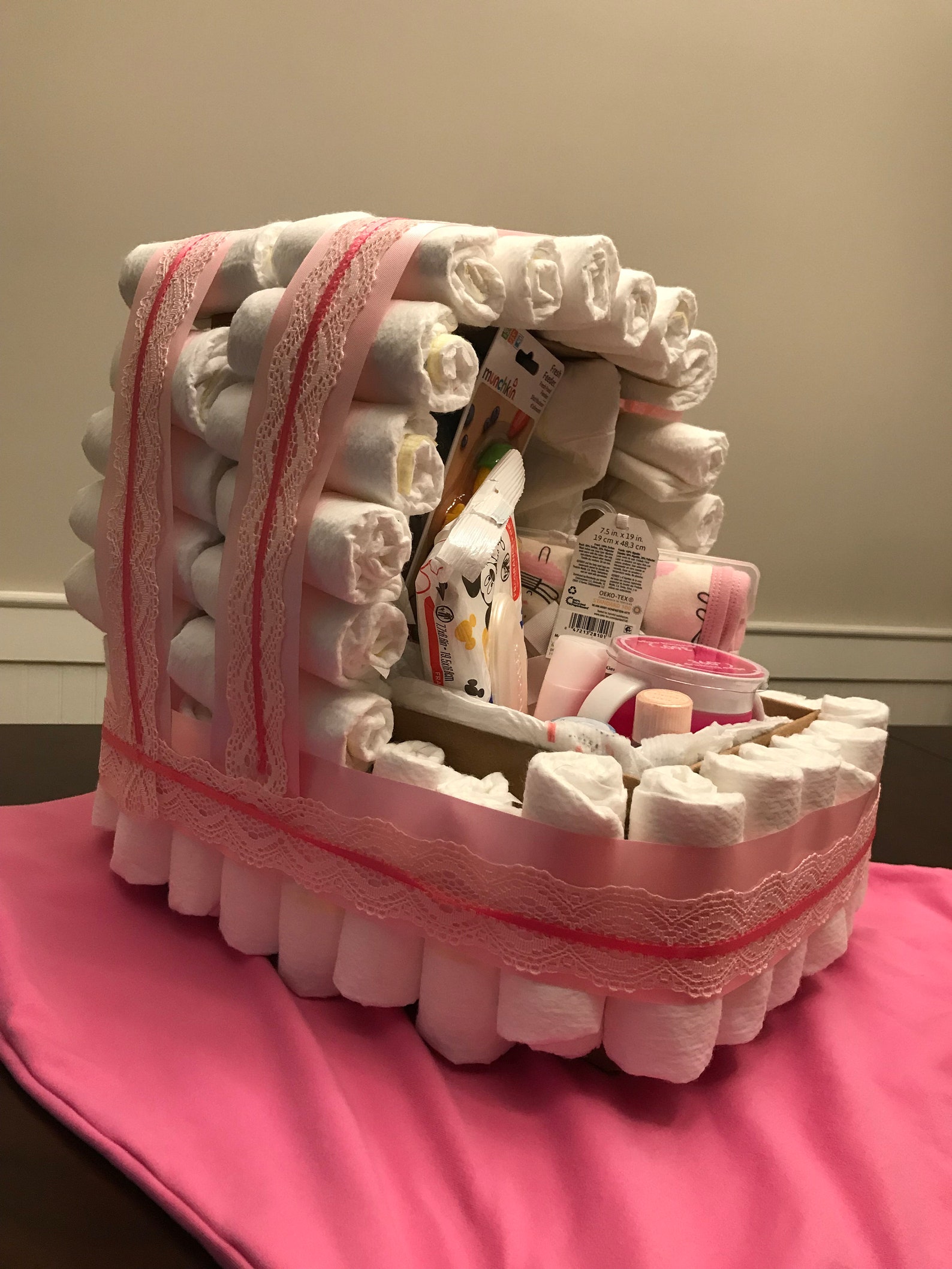 Diaper Cake Basket Etsy