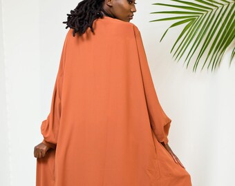 peach duster coat