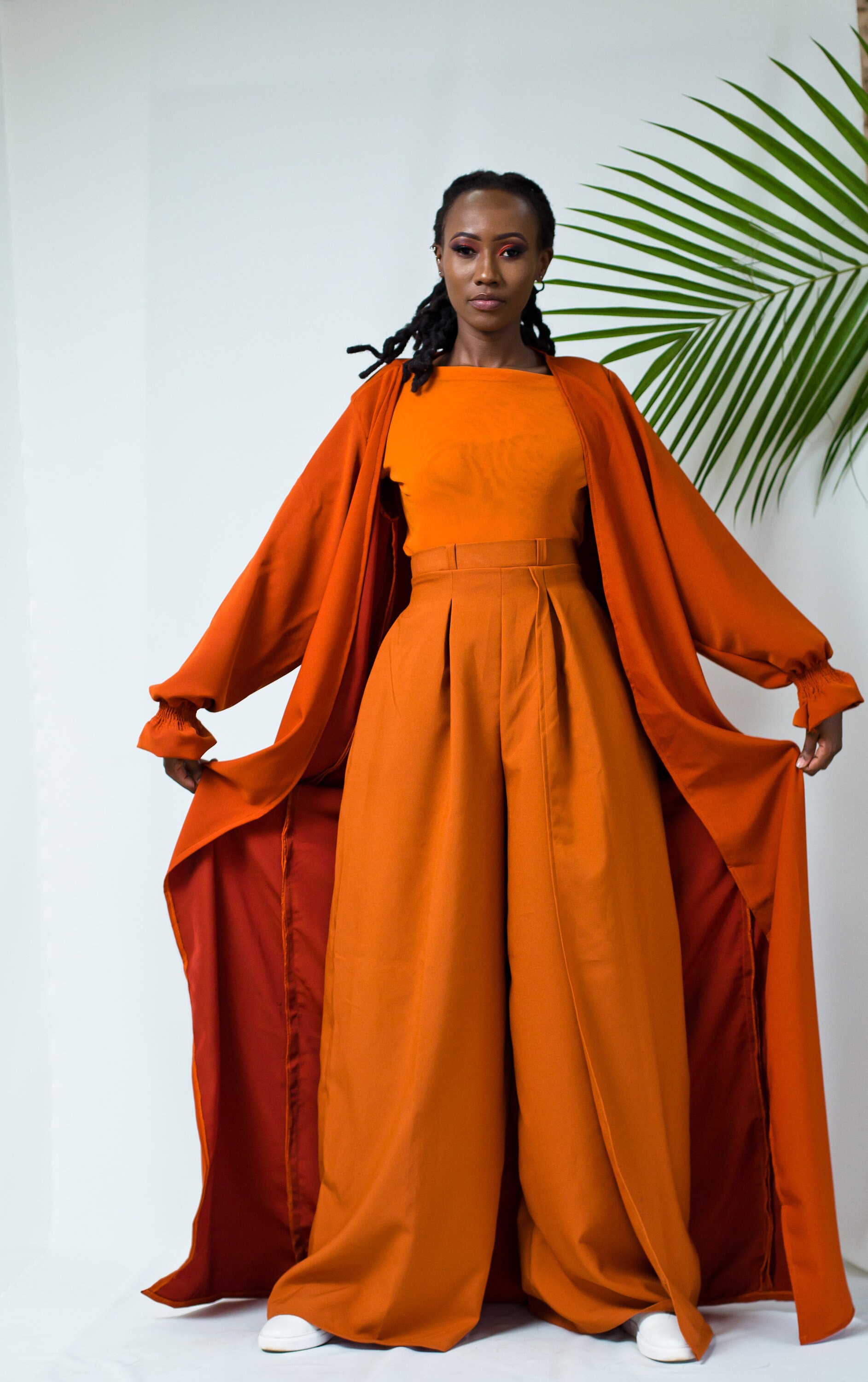 Orange KALISA Kimono Duster Coat Kimono Robe Kimono Coat Etsy