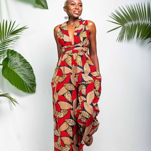 Lusaka african print infinity jumpsuit