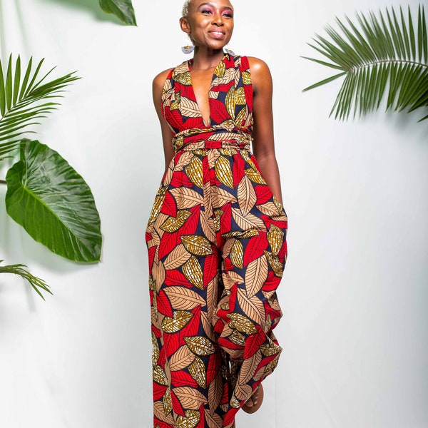 Lusaka african print infinity jumpsuit