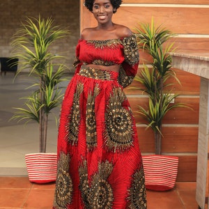 African print maxi skirt image 2