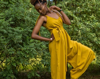 Mustard Jumpsuit - Etsy