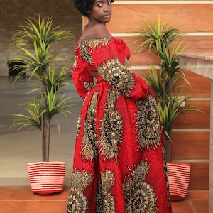 African print maxi skirt image 4