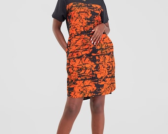 Ife African print shirt dress